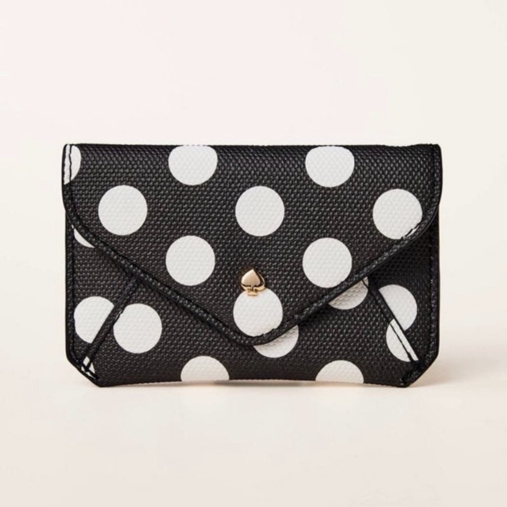 Polka Dot Envelope Card Case - kate spade new york x Target Black/White 🆕 - Picture 1 of 7